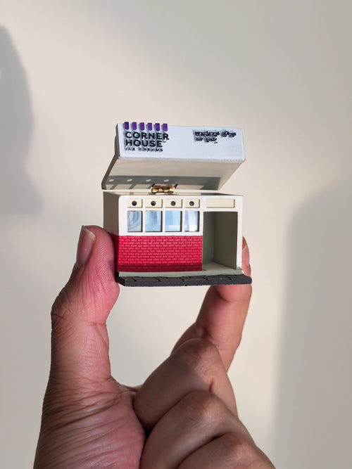 Corner House Miniature with Interiors